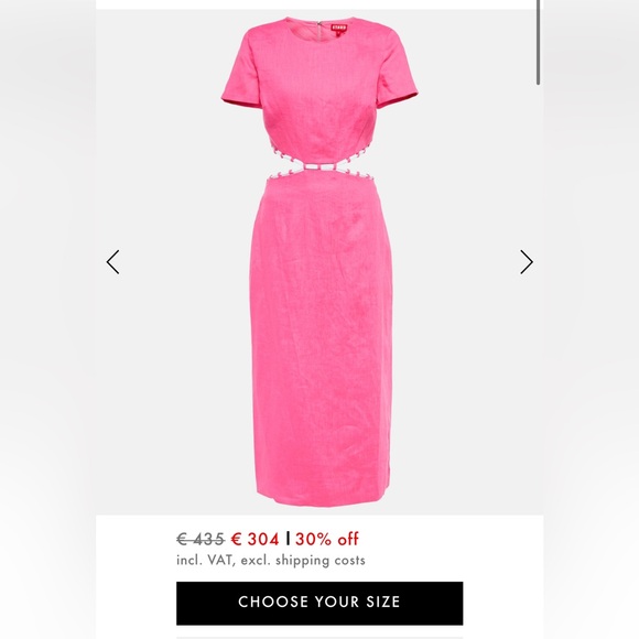 Staud Pink Cut-Out Dress - Picture 1 of 5